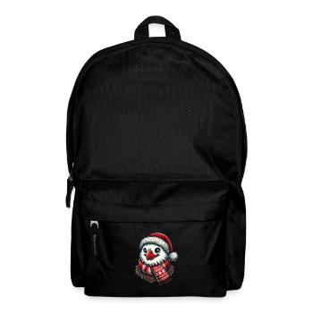 Adler Mit Weihnachtsmütze Und Schal - Rucksack - Schwarz - Vorne