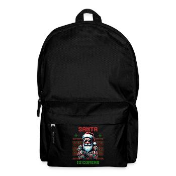 Tätowiert Weihnachtsmann inked Weihnachten - Rucksack - Schwarz - Vorne