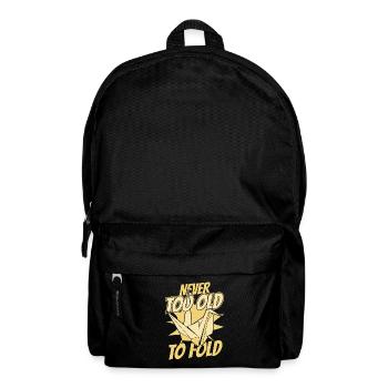 Nie zu alt zum Falten Eule Papierkran Falten - Rucksack - Schwarz - Vorne