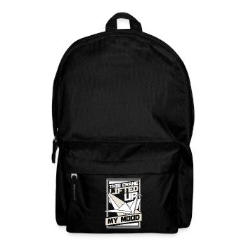 This Crane Lifted Up My Mood Paper Crane Folding - Backpack - black - Front