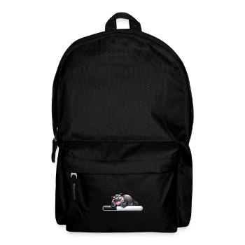 Hippopotame paresseux Barre de chargement Humour - Sac à dos - noir - Devant