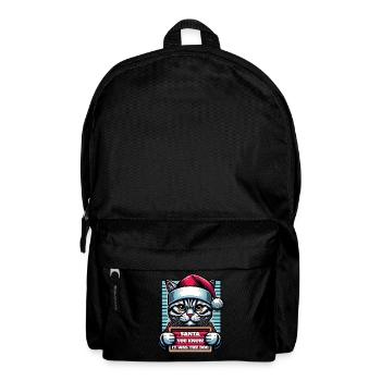 Père Noël Noël Drôle de chats Mugshot - Sac à dos - noir - Devant