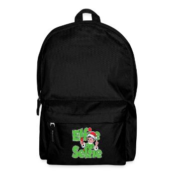 Elfie Selfie Lustiger Weihnachts-Elf - Rucksack - Schwarz - Vorne