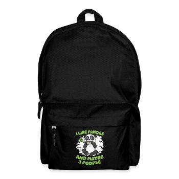 Ich mag Pandas und vielleicht 3 Leute Freund Liebhaber - Rucksack - Schwarz - Vorne