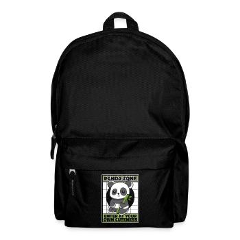 Panda Zone Betreten Sie Ihre eigene Niedlichkeit Panda Bär - Rucksack - Schwarz - Vorne