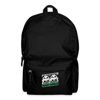 Spontaneously Start Talking About Panda Friend - Backpack - black - Front