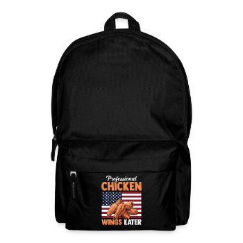 Ailes de poulet drapeau des États-Unis Eater Ailes épicées - Sac à dos - noir - Devant