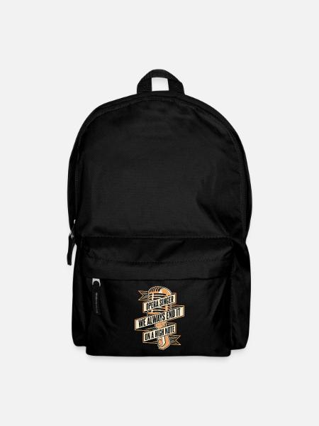 We Always End It On A High Note Vocalist Lover - Backpack - black