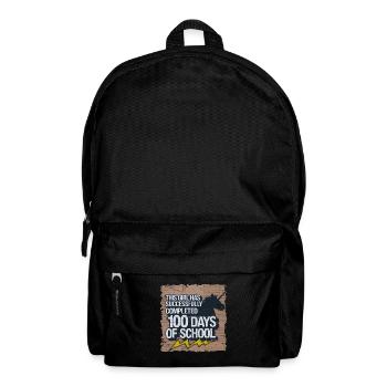 Funny Outfit teacher & student 100 days of school - Backpack - black - Front