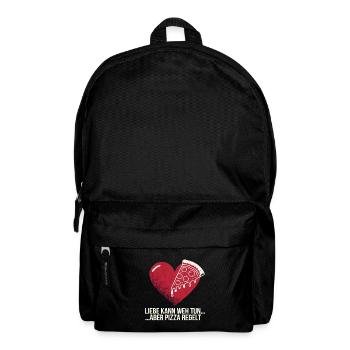 Love Hurts Breakup Valentine's Day Pizza Regulates - Backpack - black - Front