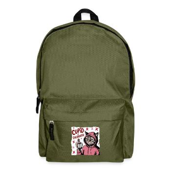 Single Valentine's Day Love Cupid Funny Saying - Backpack - olive green - Front