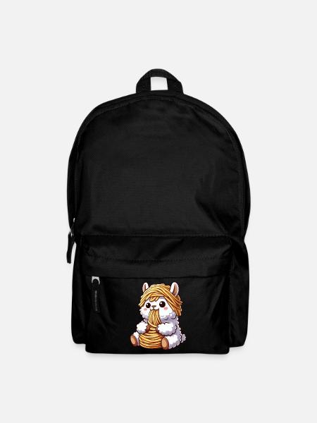 Lustige Lama Spaghetti italienisch Tollpatsch - Rucksack - Schwarz