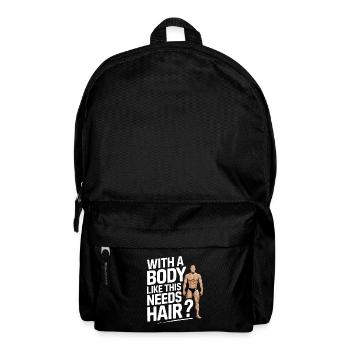 Bald men dad With a body like this who needs hair - Backpack - black - Front