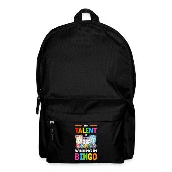 Bingo Gift for Bingo Players Lottery - Backpack - black - Front
