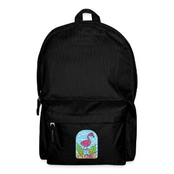 Let's Flamingle TShirt Flamingo pink pink gift - Backpack - black - Front