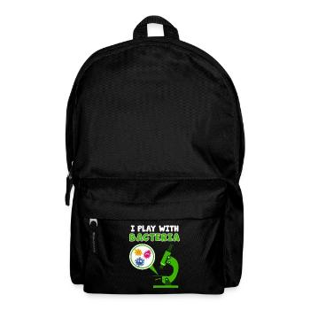 Biologist Shirt Biology Microscope Laboratory Gift - Backpack - black - Front