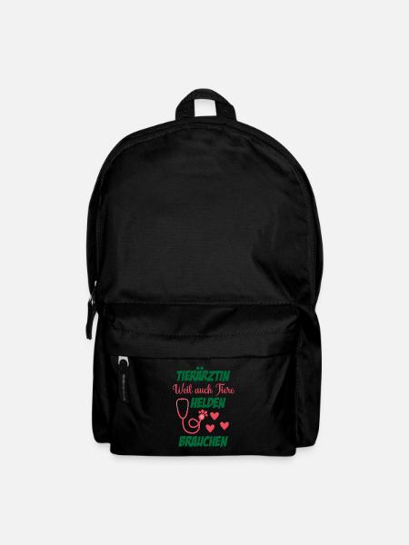 Tierarzt Geschenk Weil auch Tiere Helden brauchen - Rucksack - Schwarz
