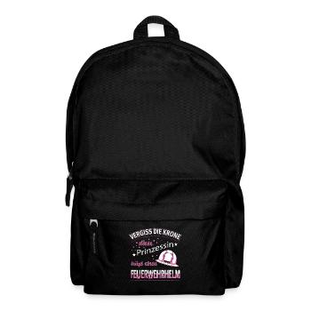 Feuerwehrfrau Berufsfeuerwehr Feuer Geschenk - Rucksack - Schwarz - Vorne