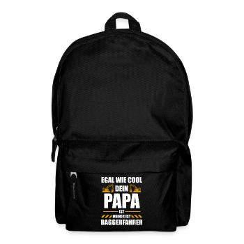 Bagger Baggerfahrer Baustelle Geschenk - Rucksack - Schwarz - Vorne