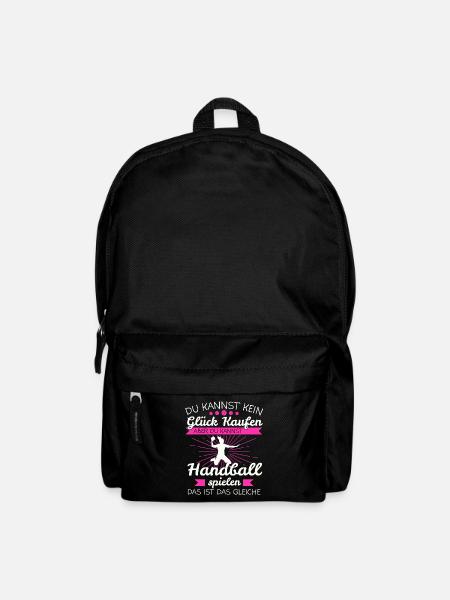 Handball Mädchen Handballerin Spruch Geschenk - Rucksack - Schwarz
