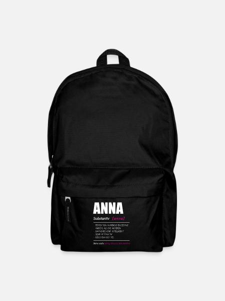Anna Name Vorname Geschenk - Rucksack - Schwarz
