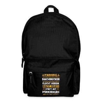 Dachdecker Dachdeckermeister Handwerker Geschenk - Rucksack - Schwarz - Vorne