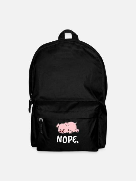 Pig pigs piglet gift - Backpack - black
