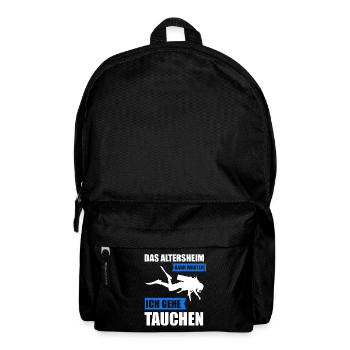 Tauchen Taucher Taucherin Geschenk - Rucksack - Schwarz - Vorne
