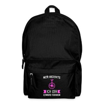 Einrad Einräder Einradfahrer Unicycle Geschenk - Rucksack - Schwarz - Vorne
