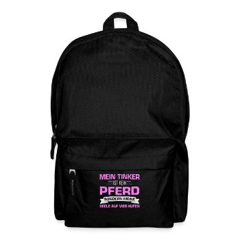 Tinker Pferd Reiter Geschenk - Rucksack - Schwarz - Vorne