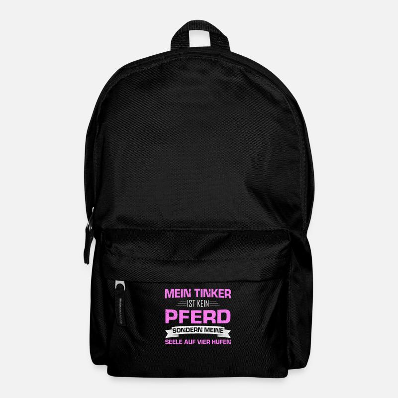 Tinker Pferd Reiter Geschenk - Rucksack - Schwarz