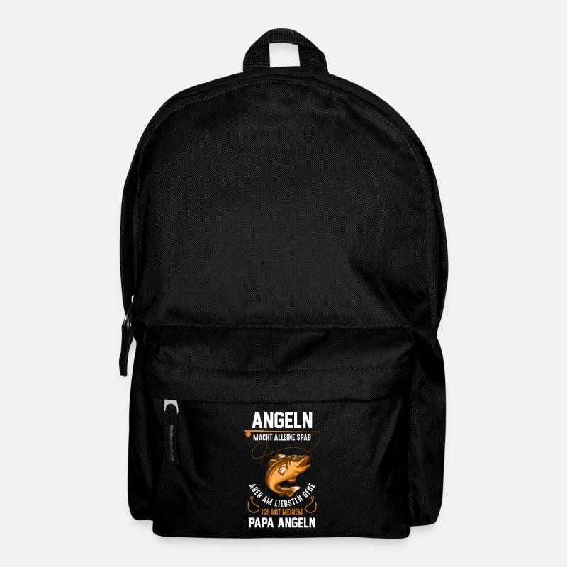 Angeln Papa Angler Angel Geschenk - Rucksack - Schwarz