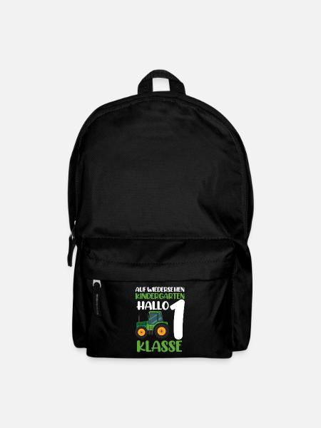 Schulkind Traktor Einschulung Geschenk - Rucksack - Schwarz