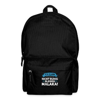 Malaka Griechische Flagge Geschenk Griechenland - Rucksack - Schwarz - Vorne