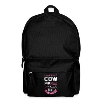 Cow girl cows farmer gift - Backpack - black - Front