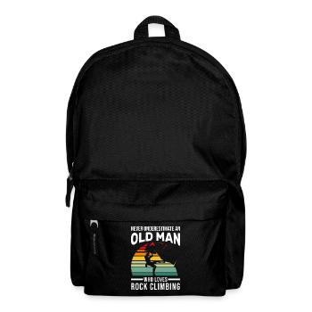 Climbing Old Man Climbing Old Man Gift - Backpack - black - Front