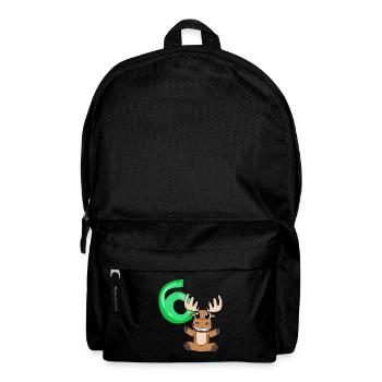 6 Geburtstag Elch - 6 Jahre alt - Rucksack - Schwarz - Vorne
