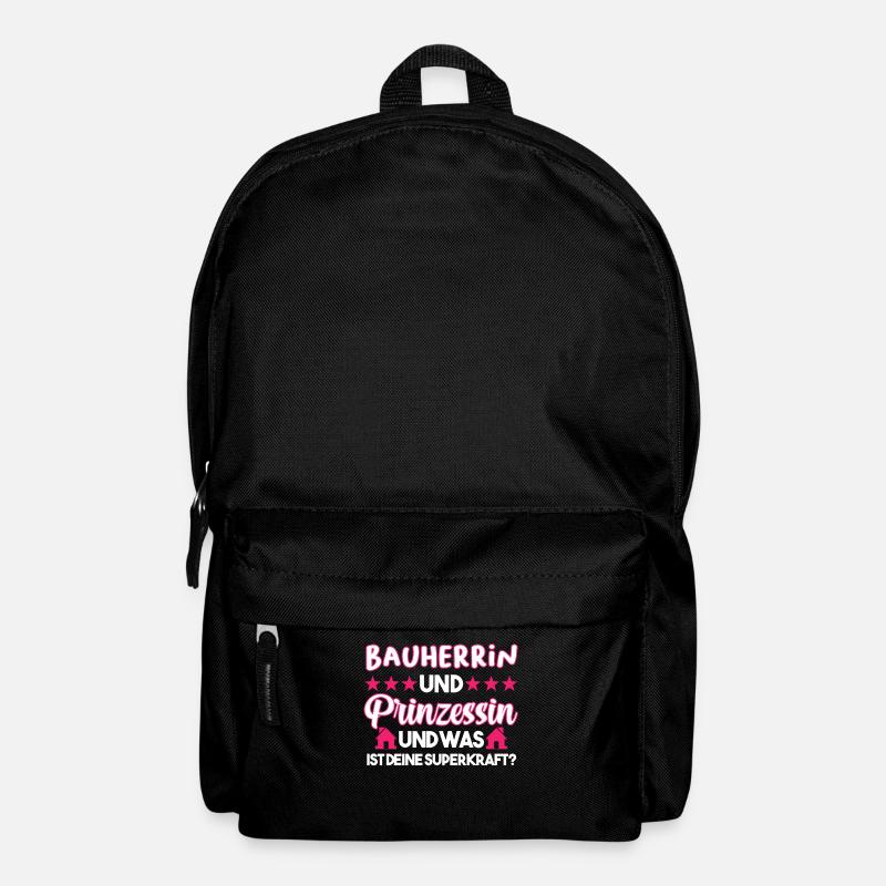 Bauherrin Hausbau Bauherr Geschenk - Rucksack - Schwarz