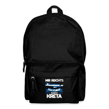 Kreta Urlaub Griechische Flagge Geschenk - Rucksack - Schwarz - Vorne