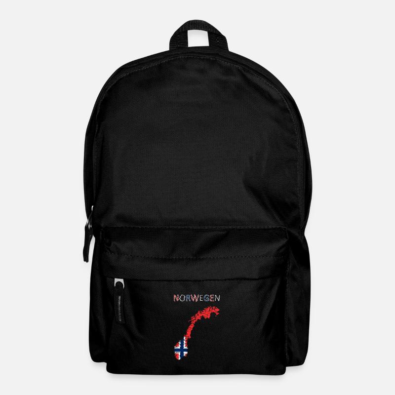 Norwegen Landkarte Kunstdesign - Rucksack - Schwarz