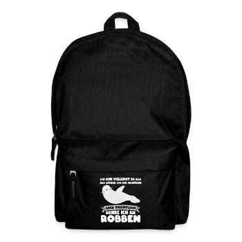 Robbe Seelöwe Seerobben Geschenk - Rucksack - Schwarz - Vorne