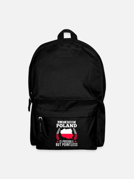 Polish Polish Flag Gift - Backpack - black