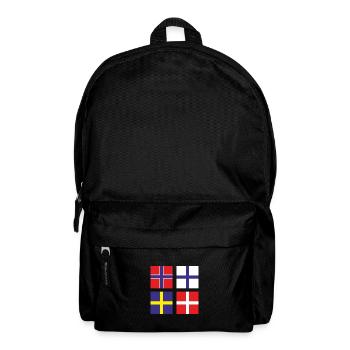 Skandinavien Quadrate Norwegen Schweden Finnland - Rucksack - Schwarz - Vorne