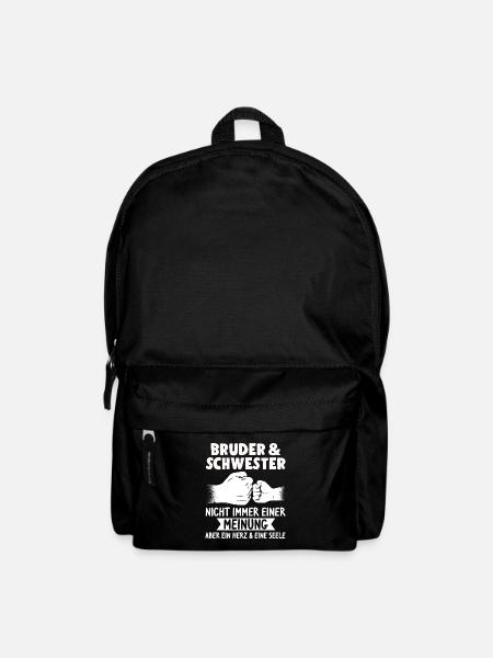 Schwester Bruder Geschenk - Rucksack - Schwarz
