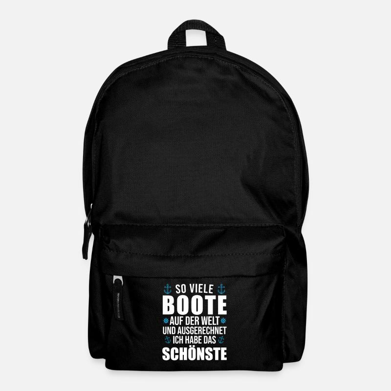 Motorboot Bootsfahrten Bootsfahrer Geschenk - Rucksack - Schwarz
