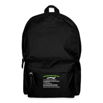 Physio Physiotherapeutin Praxis Geschenk - Rucksack - Schwarz - Vorne