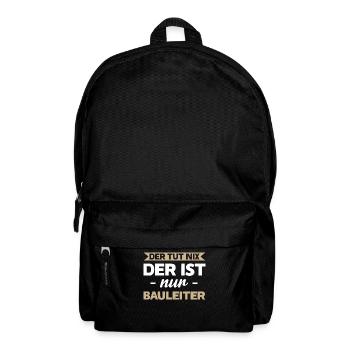 Bauleiter Bauführer Bauleitung Geschenk - Rucksack - Schwarz - Vorne