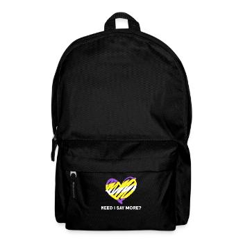 Nicht-binäres nicht binäres Flag LGBTQ Geschenk - Rucksack - Schwarz - Vorne