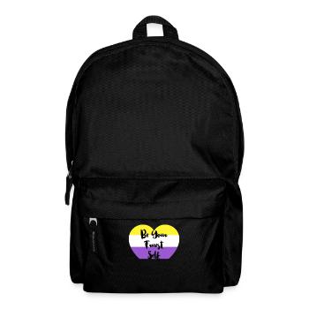 Nicht-binäres nicht binäres Flag LGBTQ Geschenk - Rucksack - Schwarz - Vorne