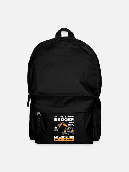 Bagger Baustelle Baggerfahrer Geschenk - Rucksack - Schwarz